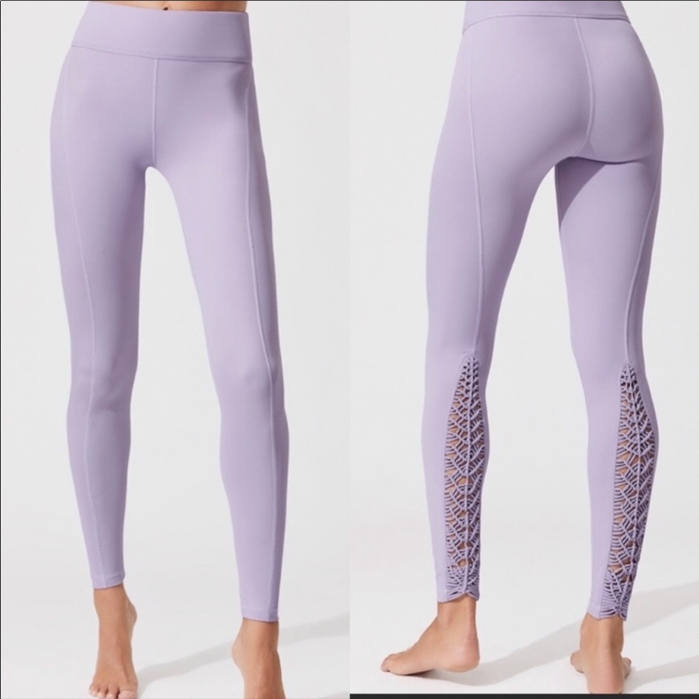 Carbon38 Padang Macrame Leggings: Lilac XS